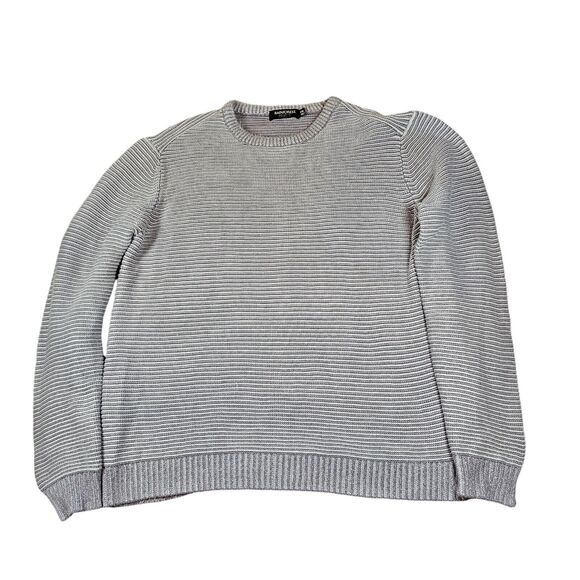 Mens XXL Gray Sweater Knit Pullover Crewneck - Picture 6 of 9